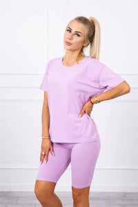 Set of top+leggings 9099 / – Purple цвет / color | Lexline Fashion