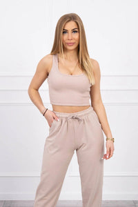 Set of top+pants 9334 / – Beige цвет / color | Lexline Fashion