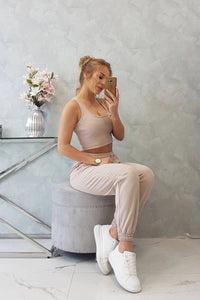 Set of top+pants 9334 / – Beige цвет / color | Lexline Fashion