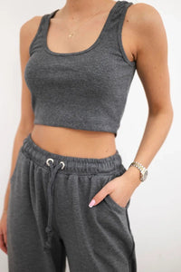 Set of top+pants 9334 / – Graphite цвет / color | Lexline Fashion