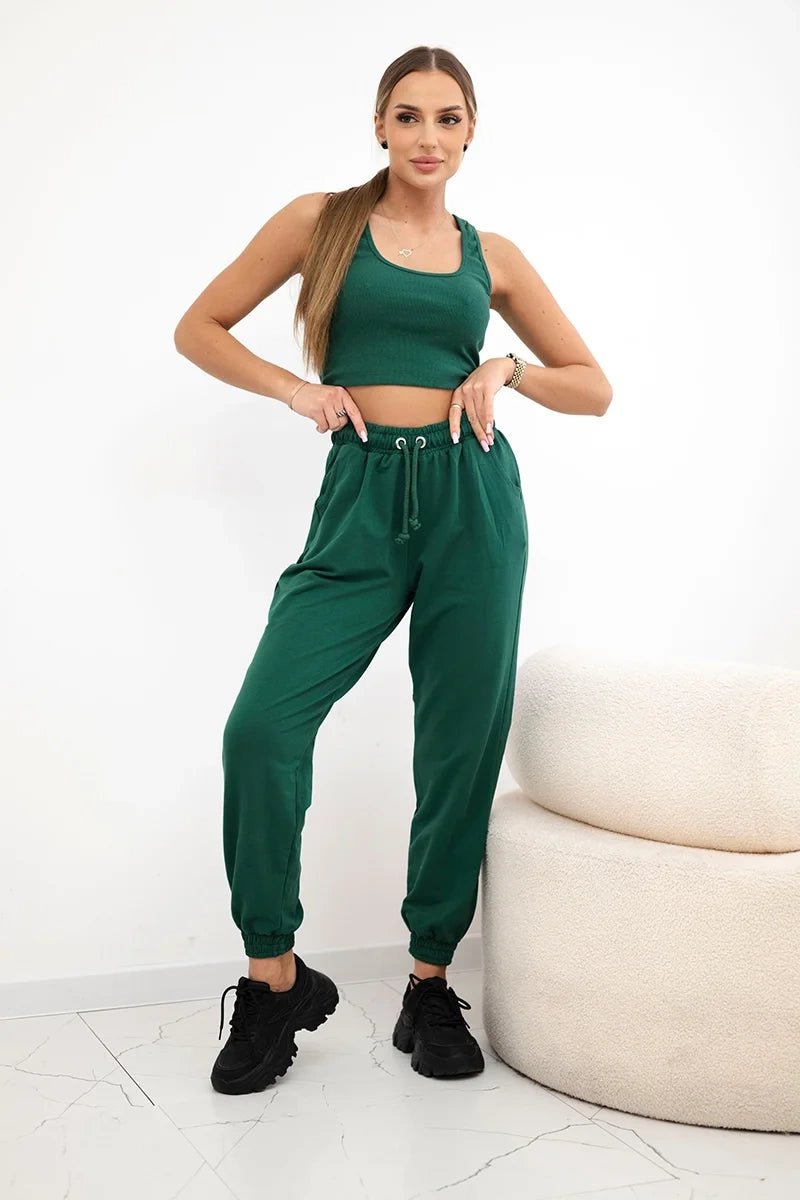 Set of top+pants 9334 / – Green цвет / color | Lexline Fashion
