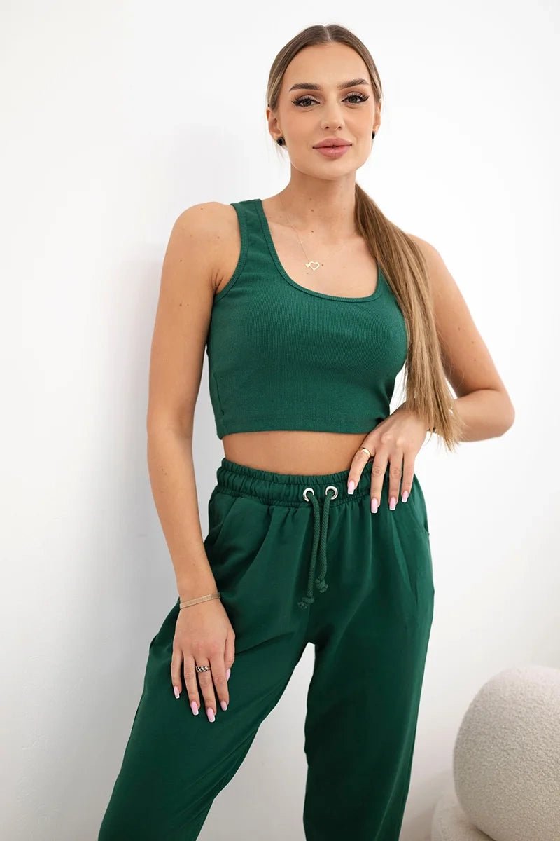 Set of top+pants 9334 / – Green цвет / color | Lexline Fashion