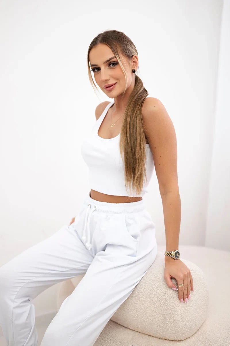 Set of top+pants 9334 / – White цвет / color | Lexline Fashion