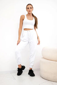 Set of top+pants 9334 / – White цвет / color | Lexline Fashion