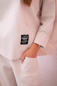 Set sweatshirt and pants 6171W / – Beige цвет / color | Lexline Fashion