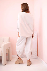 Set sweatshirt and pants 6171W / – Beige цвет / color | Lexline Fashion