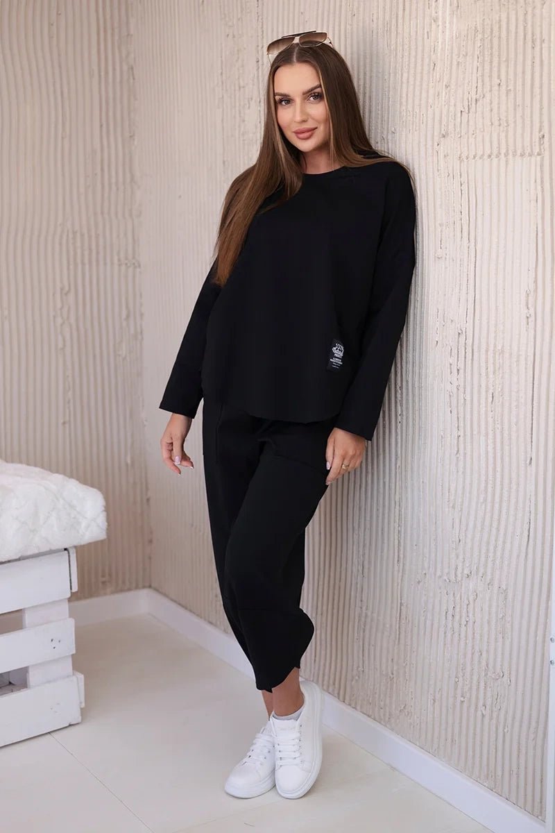 Set sweatshirt and pants 6171W / – Black цвет / color | Lexline Fashion
