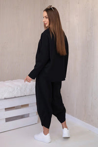 Set sweatshirt and pants 6171W / – Black цвет / color | Lexline Fashion