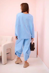 Set sweatshirt and pants 6171W / – Blue цвет / color | Lexline Fashion