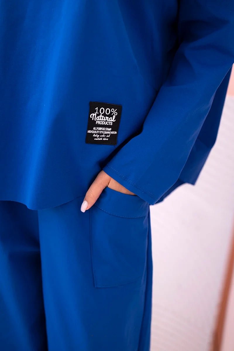 Set sweatshirt and pants 6171W / – Blue cornflower цвет / color | Lexline Fashion