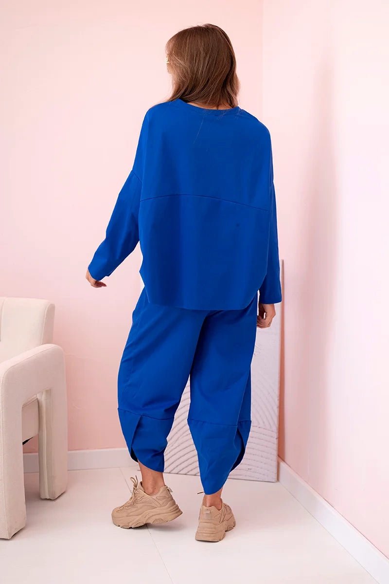 Set sweatshirt and pants 6171W / – Blue cornflower цвет / color | Lexline Fashion