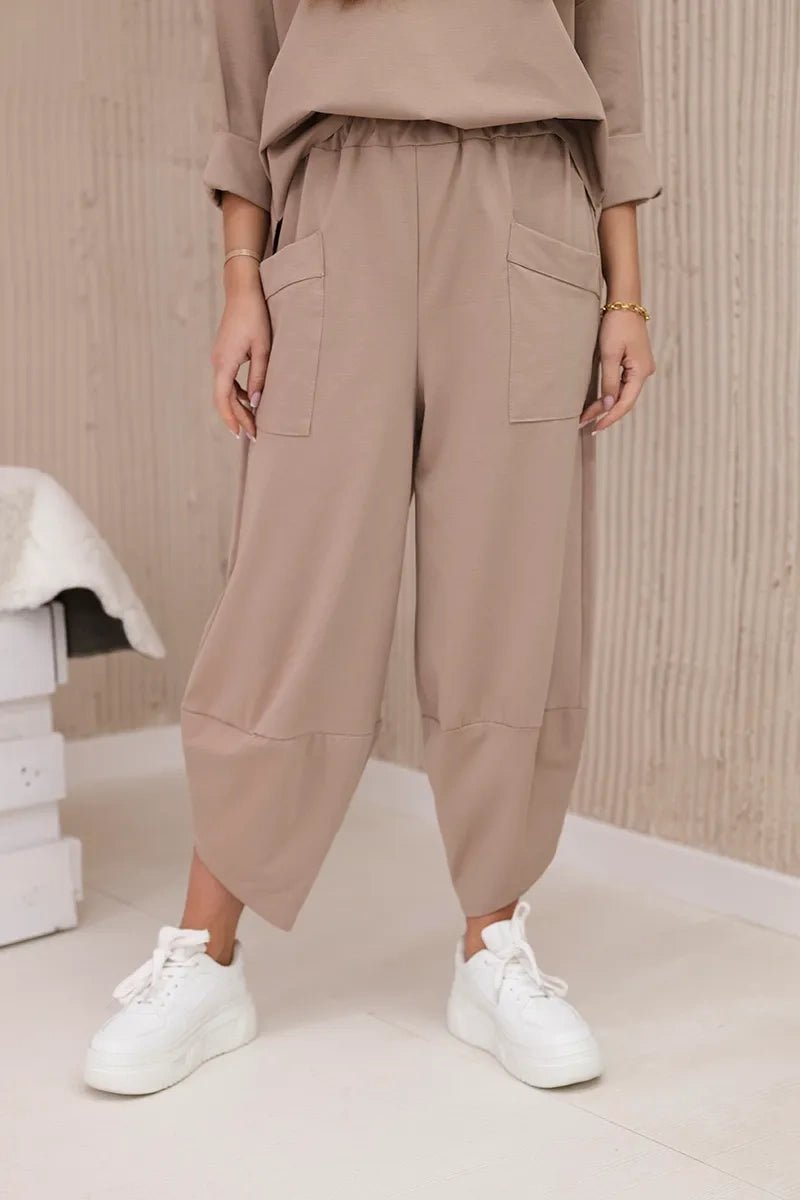 Set sweatshirt and pants 6171W / – Camel цвет / color | Lexline Fashion