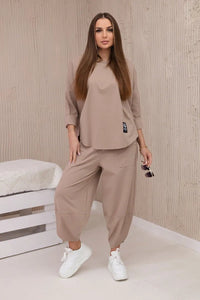 Set sweatshirt and pants 6171W / – Camel цвет / color | Lexline Fashion