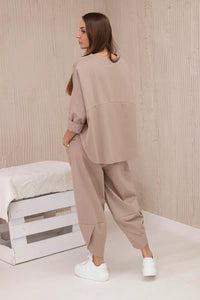 Set sweatshirt and pants 6171W / – Camel цвет / color | Lexline Fashion
