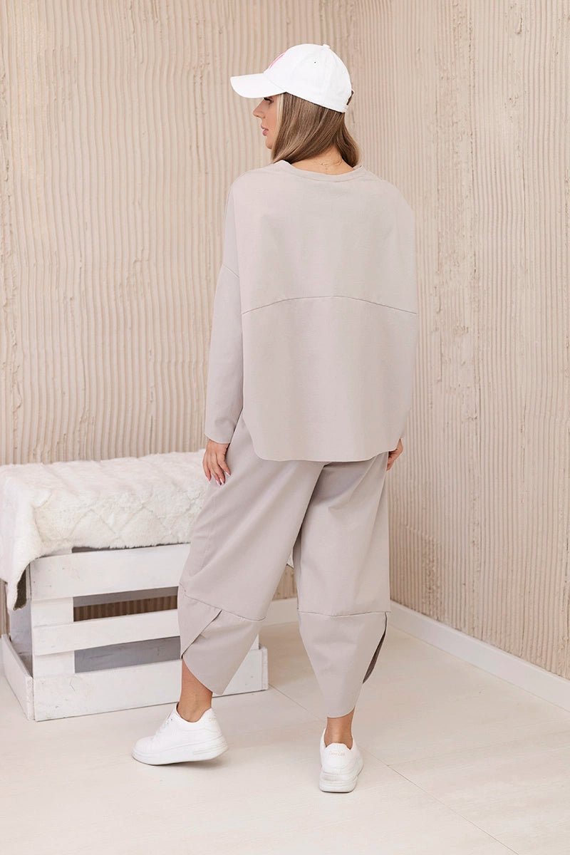 Set sweatshirt and pants 6171W / – Cappuccino цвет / color | Lexline Fashion