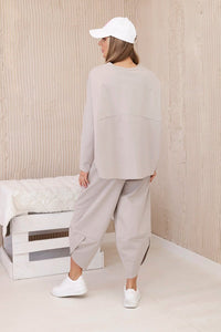 Set sweatshirt and pants 6171W / – Cappuccino цвет / color | Lexline Fashion