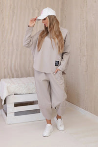 Set sweatshirt and pants 6171W / – Cappuccino цвет / color | Lexline Fashion