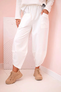 Set sweatshirt and pants 6171W / – Ecru цвет / color | Lexline Fashion
