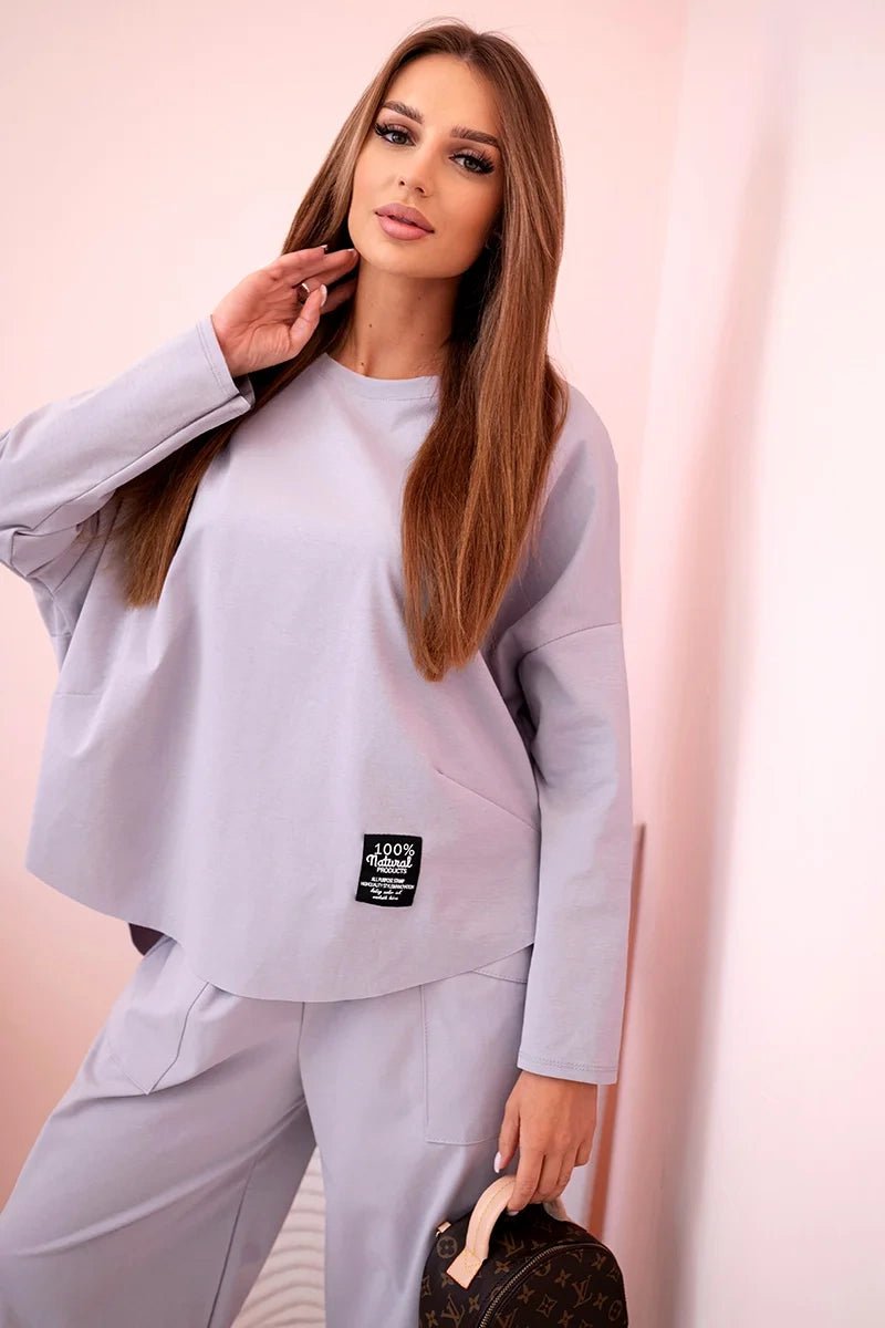 Set sweatshirt and pants 6171W / – Gray цвет / color | Lexline Fashion
