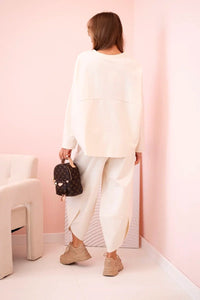 Set sweatshirt and pants 6171W / – Light || Beige цвет / color | Lexline Fashion