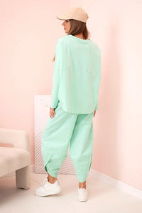 Set sweatshirt and pants 6171W / – Light || Mint цвет / color | Lexline Fashion