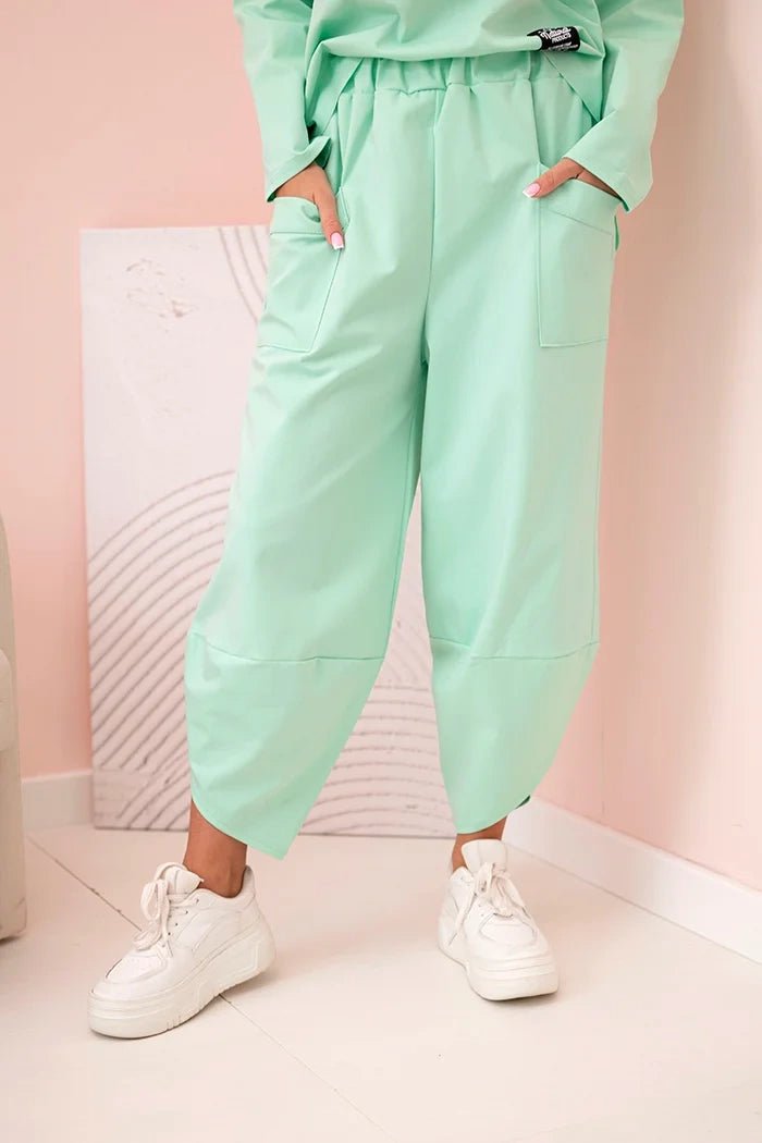 Set sweatshirt and pants 6171W / – Light || Mint цвет / color | Lexline Fashion