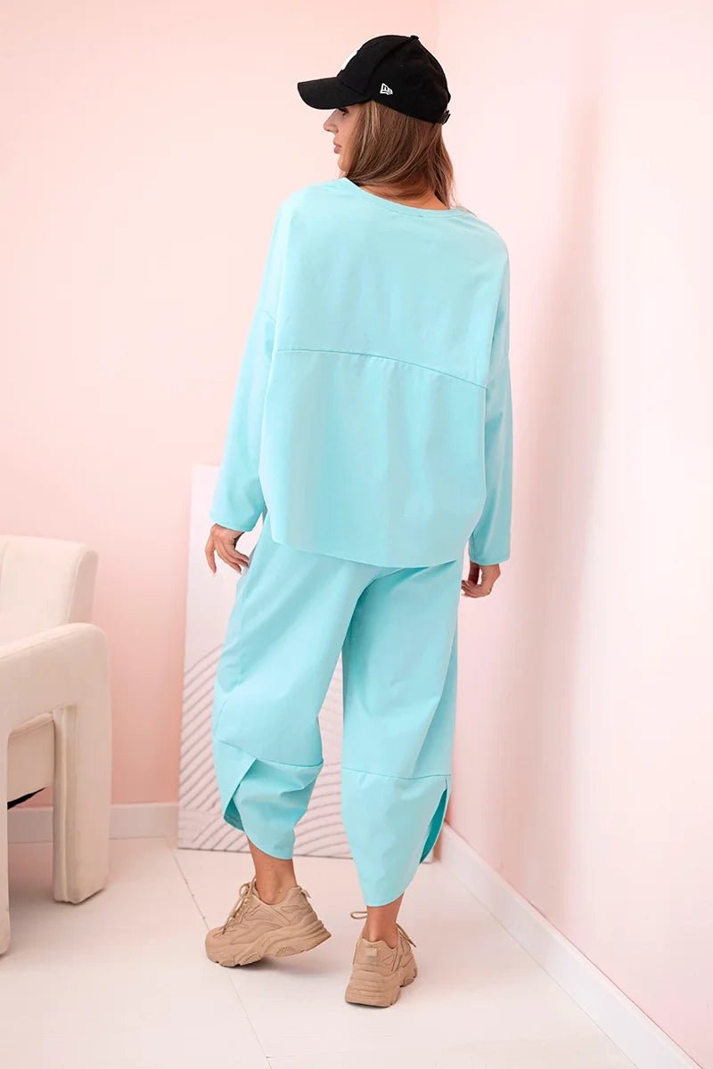 Set sweatshirt and pants 6171W / – Mint цвет / color | Lexline Fashion