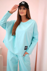 Set sweatshirt and pants 6171W / – Mint цвет / color | Lexline Fashion