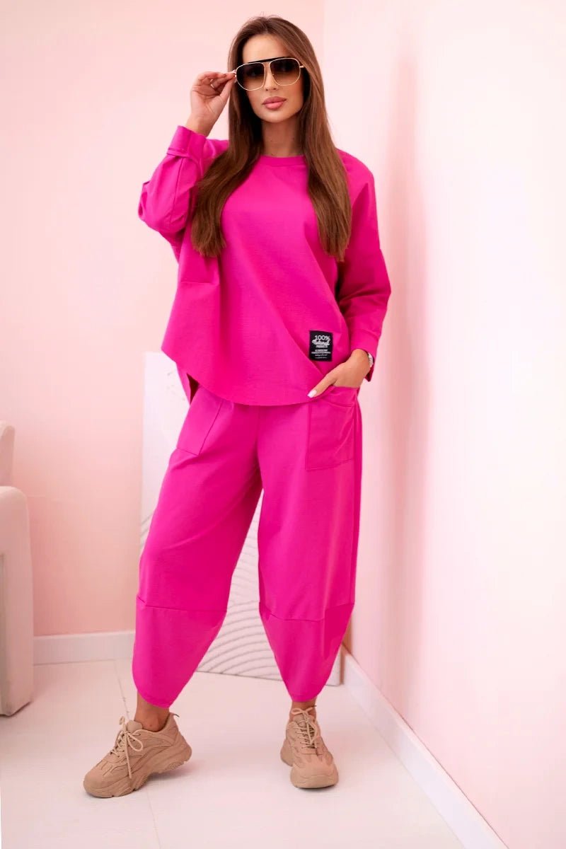 Set sweatshirt and pants 6171W / – Pink цвет / color | Lexline Fashion