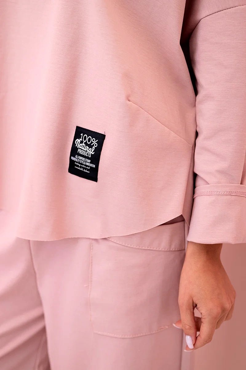 Set sweatshirt and pants 6171W / – Pink || Dark цвет / color | Lexline Fashion