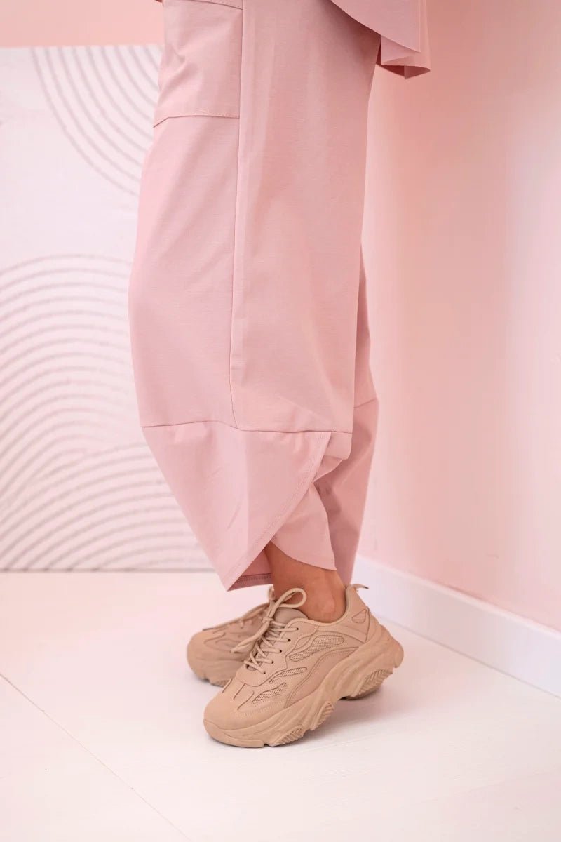 Set sweatshirt and pants 6171W / – Pink || Dark цвет / color | Lexline Fashion