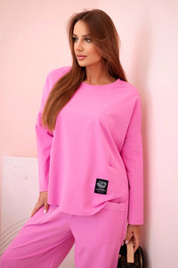 Set sweatshirt and pants 6171W / – Pink || Light цвет / color | Lexline Fashion