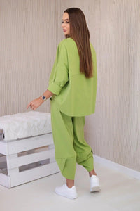 Set sweatshirt and pants 6171W / – Pistachio цвет / color | Lexline Fashion