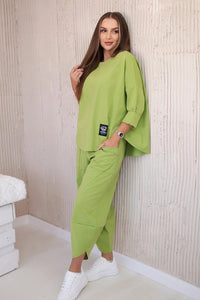 Set sweatshirt and pants 6171W / – Pistachio цвет / color | Lexline Fashion