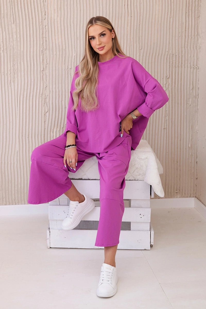 Set sweatshirt and pants 6171W / – Purple цвет / color | Lexline Fashion