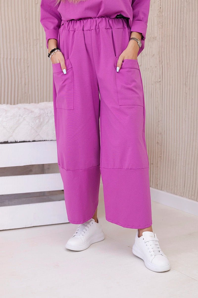 Set sweatshirt and pants 6171W / – Purple цвет / color | Lexline Fashion