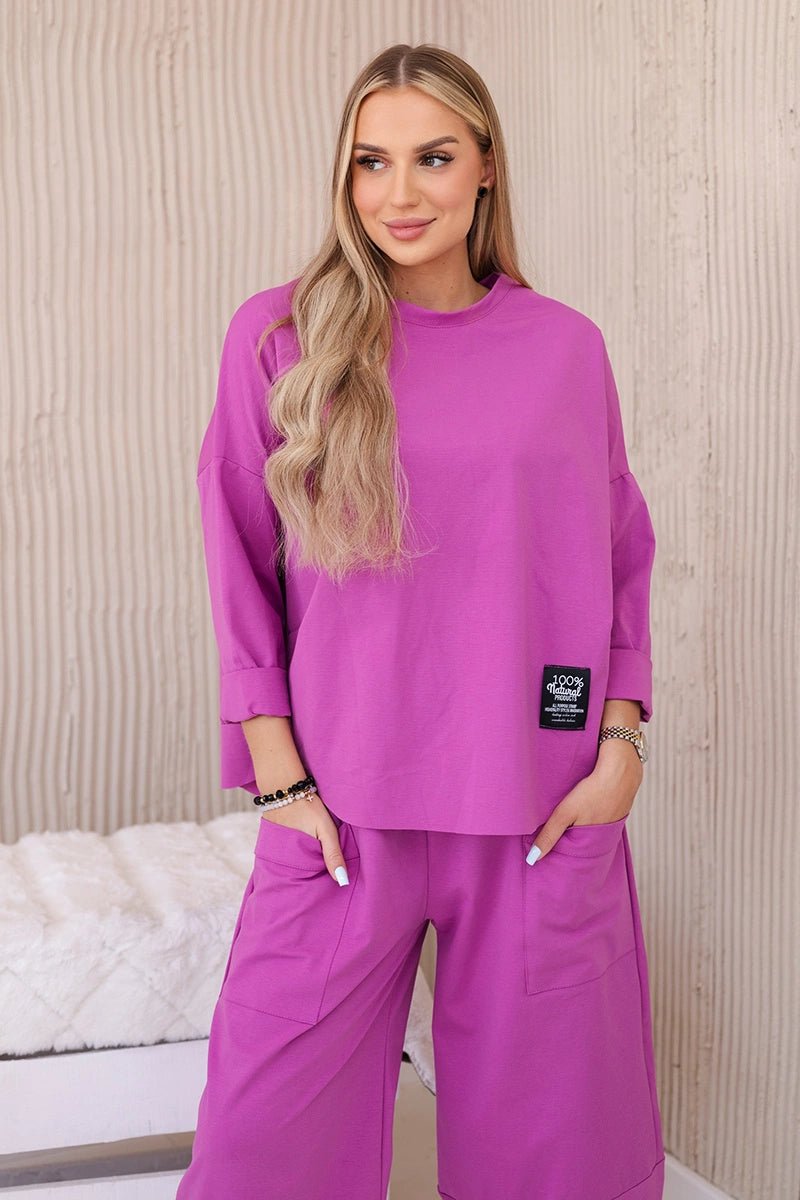 Set sweatshirt and pants 6171W / – Purple цвет / color | Lexline Fashion
