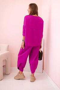 Set sweatshirt and pants 6171W / – Purple || Dark цвет / color | Lexline Fashion
