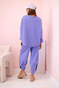 Set sweatshirt and pants 6171W / – Purple || Light цвет / color | Lexline Fashion