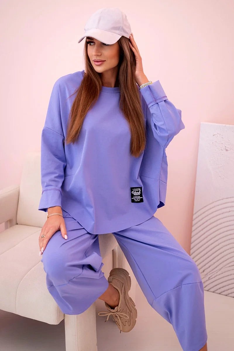 Set sweatshirt and pants 6171W / – Purple || Light цвет / color | Lexline Fashion