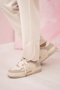 Set sweatshirt + pants 19181 / – Beige цвет / color | Lexline Fashion