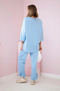 Set sweatshirt + pants 19181 / – Blue цвет / color | Lexline Fashion