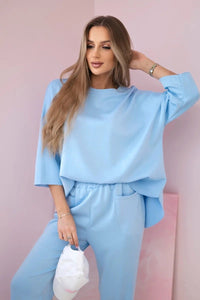 Set sweatshirt + pants 19181 / – Blue цвет / color | Lexline Fashion