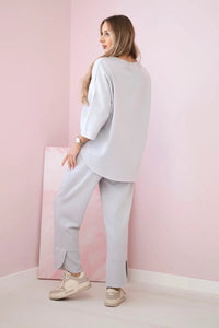 Set sweatshirt + pants 19181 / – Gray цвет / color | Lexline Fashion