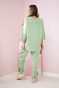 Set sweatshirt + pants 19181 / – Pistachio цвет / color | Lexline Fashion