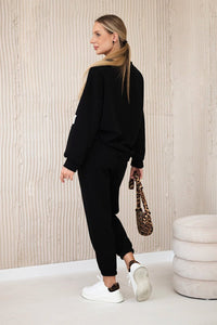 Set sweatshirt + pants 7065P / – Black цвет / color | Lexline Fashion