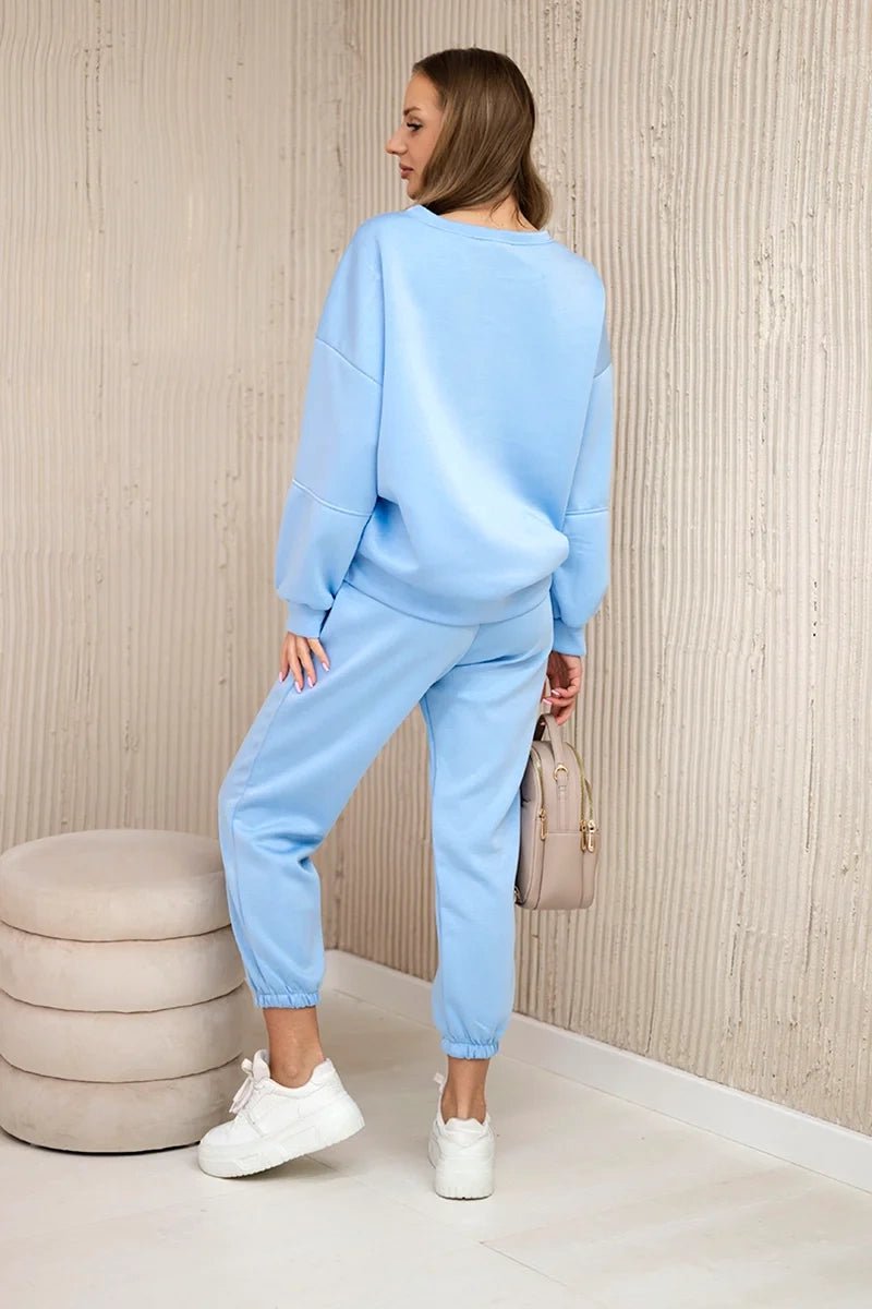 Set sweatshirt + pants 7065P / – Blue цвет / color | Lexline Fashion