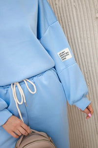 Set sweatshirt + pants 7065P / – Blue цвет / color | Lexline Fashion