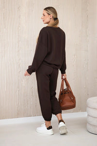 Set sweatshirt + pants 7065P / – Brown цвет / color | Lexline Fashion