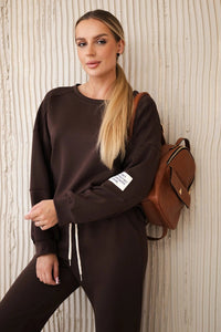 Set sweatshirt + pants 7065P / – Brown цвет / color | Lexline Fashion